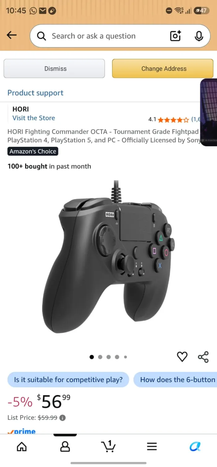 HORI Fighting Commander OCTA vista 2
